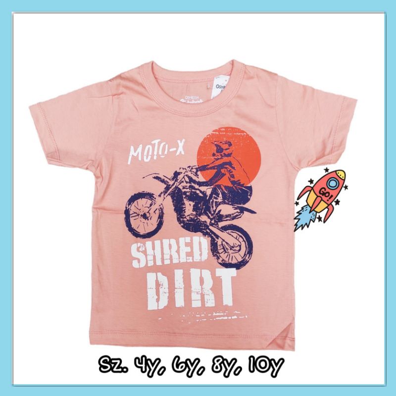 เสื้อยืดเด็กชาย Oshkosh motox 4, 6, 8 ปี