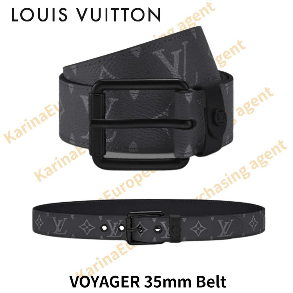 LV Louis Vuitton  Classic models VOYAGER 35mm Belt men's cowhide belt