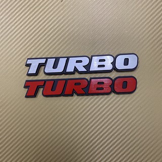 โลโก้* TURBO งานอลูมิเนียม ขนาด* 2.5 x 16 cm ราคาต่อชิ้น