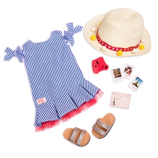 Our Generation -DELUXE TOURIST OUTFIT (BD30438Z) - ชุดกระโปรงไปเที่ยว พร้อมอุปกรณ์สำหรับตุ๊กตา