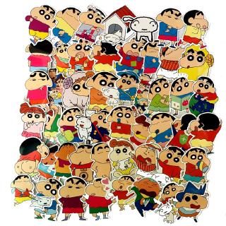 50 ชิ้น / ชุด สติ๊กเกอร์ เครยอนชินจัง สติกเกอร์กันน้ำ Crayon Shin Chan Seamlesss Waterproof Stickers