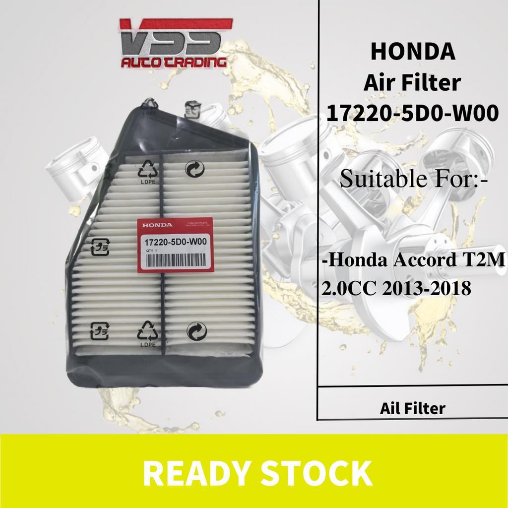 ไส้กรองอากาศเครื่องยนต์ 17220-5D0-W00 Honda Accord T2M 2.0CC