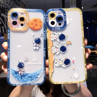 เคสโทรศัพท์มือถือแบบนิ่ม ใส ลายนักบินอวกาศน่ารัก สําหรับ Redmi 9A 9C 9T 8 8A 9 10A Note 7 PRO Note 8 PRO Note 9 PRO 9S Note 10 PRO 4G 10S Note 11 PRO + 5G 11S Redmi9C Redmi9A 10C