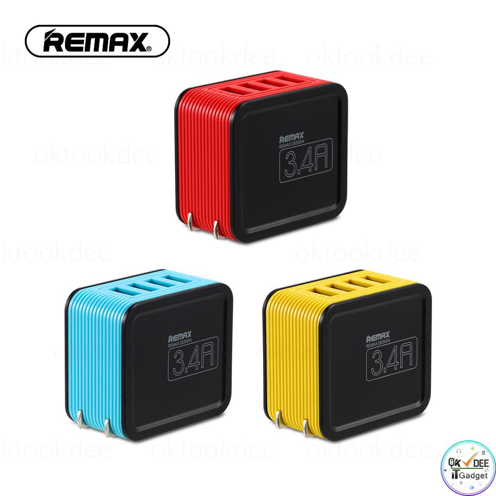 Remax Kutry Adaptor Charger 4 พอร์ต USB 3.4A อะแดปเตอร์ Travel RP-U40