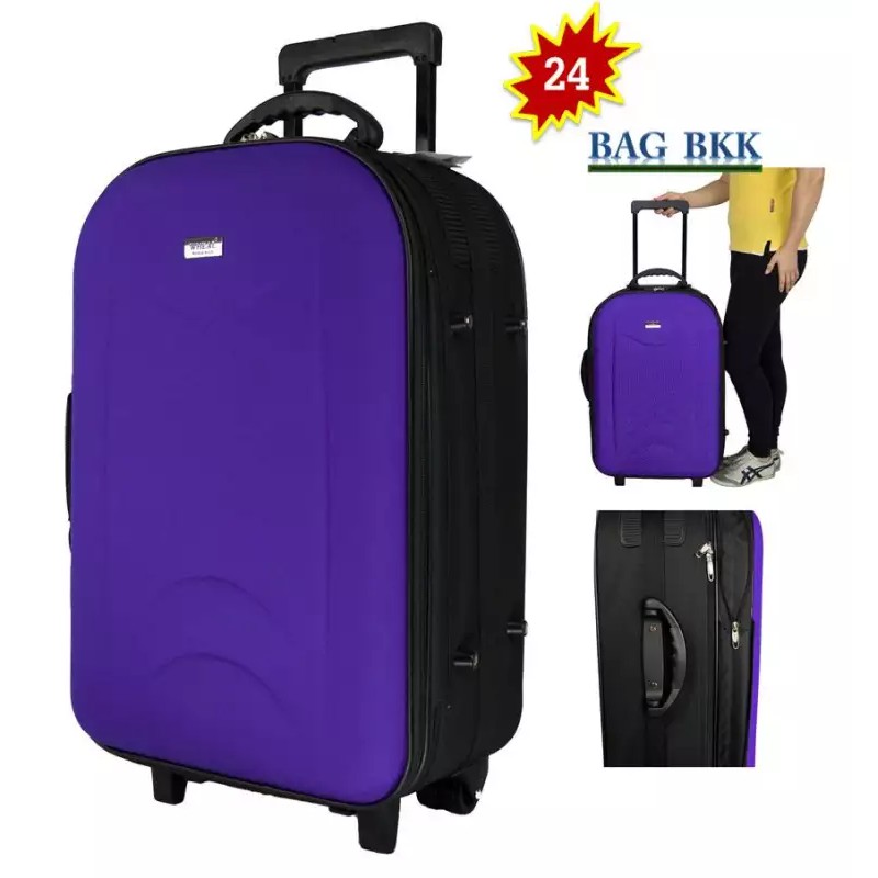 BAG BKK กระเป๋าเดินทาง Wheal 24 นิ้ว แบบซิปขยาย 4 ล้อคู่ด้านหลัง รุ่น Fulfill 1616-24