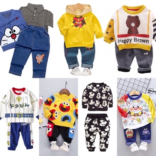 🔥SALE299.-🔥 ชุด set เสื้อ+กางเกง ANPANMAN/ELMO/HAPPY BROWN