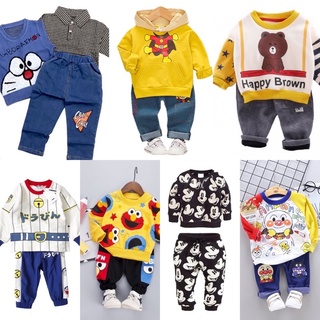 🔥SALE299.-🔥 ชุด set เสื้อ+กางเกง ANPANMAN/ELMO/HAPPY BROWN