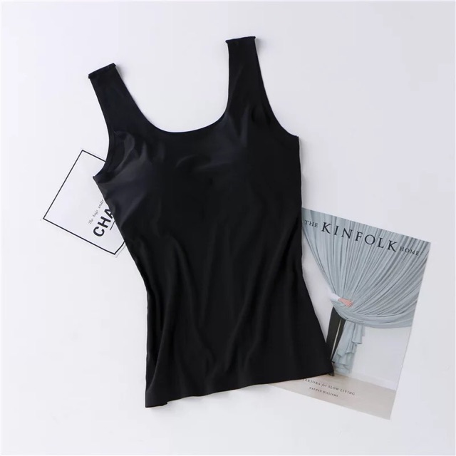 เสื้อสายเดี่ยวปรับสายได้ เสื้อเสริมบราสไตล์ Uniqlo บราท็อป ผ้าญี่ปุ่น นุ่มใส่สบาย เสื้อทับ เสื้อกล้าม ชุดชั้นใน - รูปที่ 6