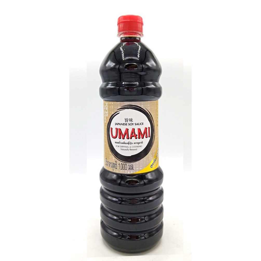 โชยุ ซอสถั่วเหลืองญี่ปุ่น ขนาดใหญ่ UMAMI 1000 ml.  ขนาดเล็ก UMAMI 215ml  และ ซอส ซูชิ ซาซิมิ
