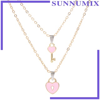 [Sunnimix] สร้อยคอโซ่จี้รูปหัวใจโรแมนติกสําหรับวันวาเลนไทน์ 2 แพ็ค