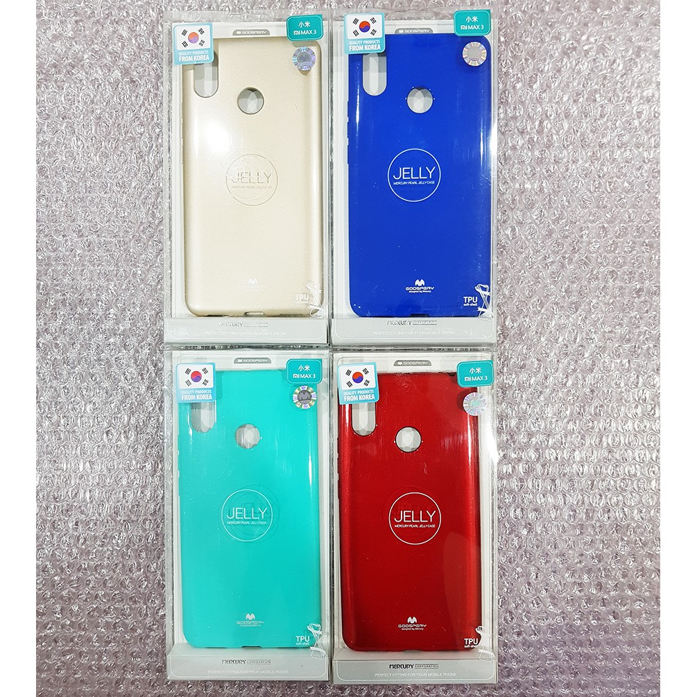 MERCURY เคส Xiaomi Mi Max 3 แท้💯 GOOSPERY® Pearl Jelly Case TPU แบบนิ่ม