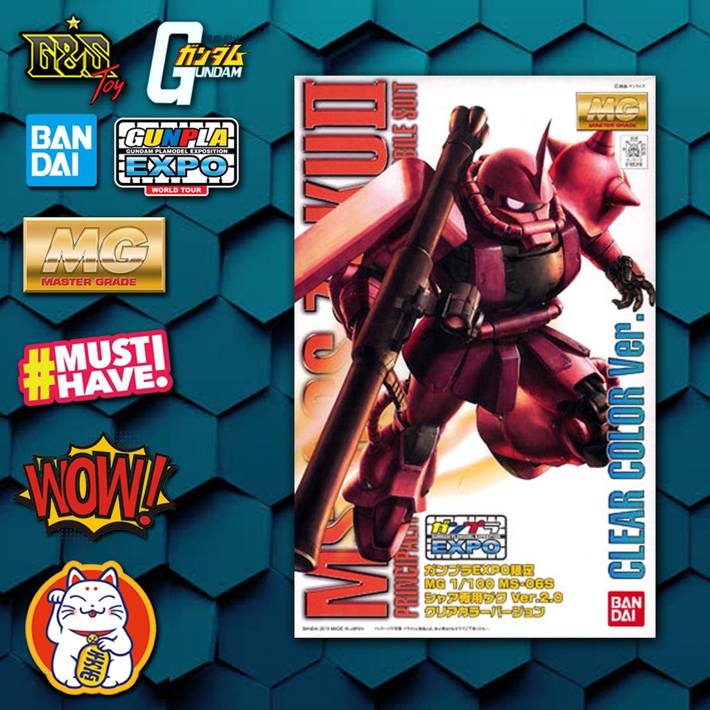 MG -  MS-06S Zaku II Ver. 2.0 Red Clear Colour EXPO จาก Gundam Origin