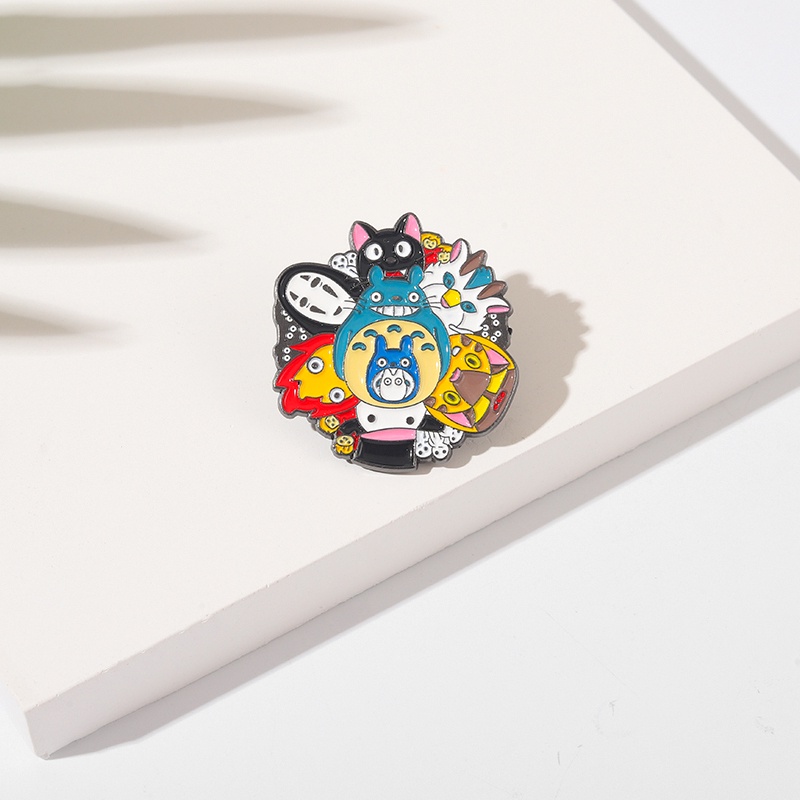 เครื่องประดับ เข็มกลัด รูปการ์ตูนอนิเมะ Spirited Away Enamel Lapel Totoro สําหรับกระเป๋าเป้สะพายหลัง เสื้อผ้าผู้หญิง - รูปที่ 5