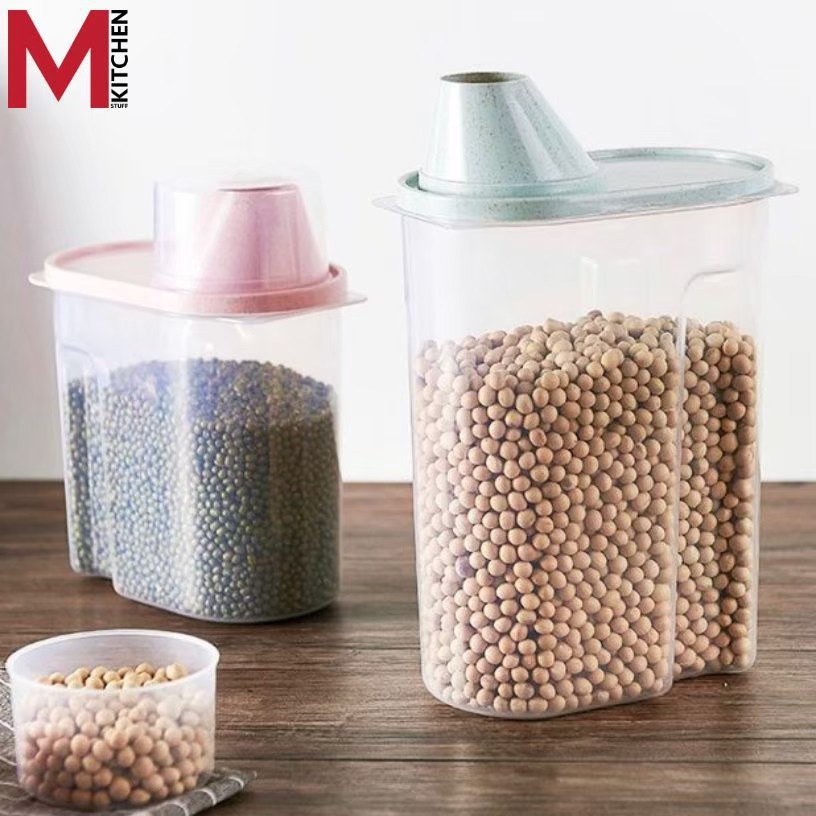 M KITCHEN 8017/8018 กล่องใส่ข้าวสาร ถังข้าวสาร กล่องข้าวสาร ถังเก็บข้าวสาร กล่องเก็บข้าวสาร (C0)