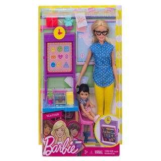 Barbie Teacher ได้ตุ๊กตา2ตัว ลิขสิทธิ์แท้ บาร์บี้รุ่นนี้สวมบทบาทเป็นคุณครู พร้อมตุ๊กตาเด็กนักเรียนมีเก้าอี้โต๊ะเรียน