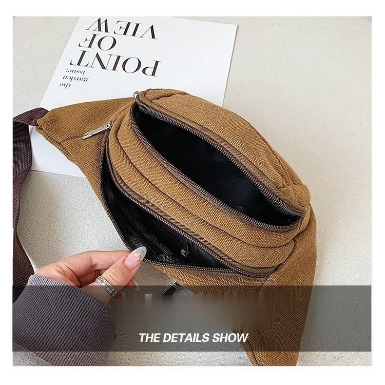 (W59)กระเป๋าคาดอก ลายเครื่องบิน ผ้าแคนวาสหนา สไตส์เท่ๆ vgetbag