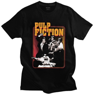 T-shirt  กระหน่ํา เสื้อยืดคอกลม แขนสั้น พิมพ์ลาย Adrenaline Shot Pulp Fiction Mia Wallace สไตล์คลาสสิกเรโทร สําหรับผู้ชา