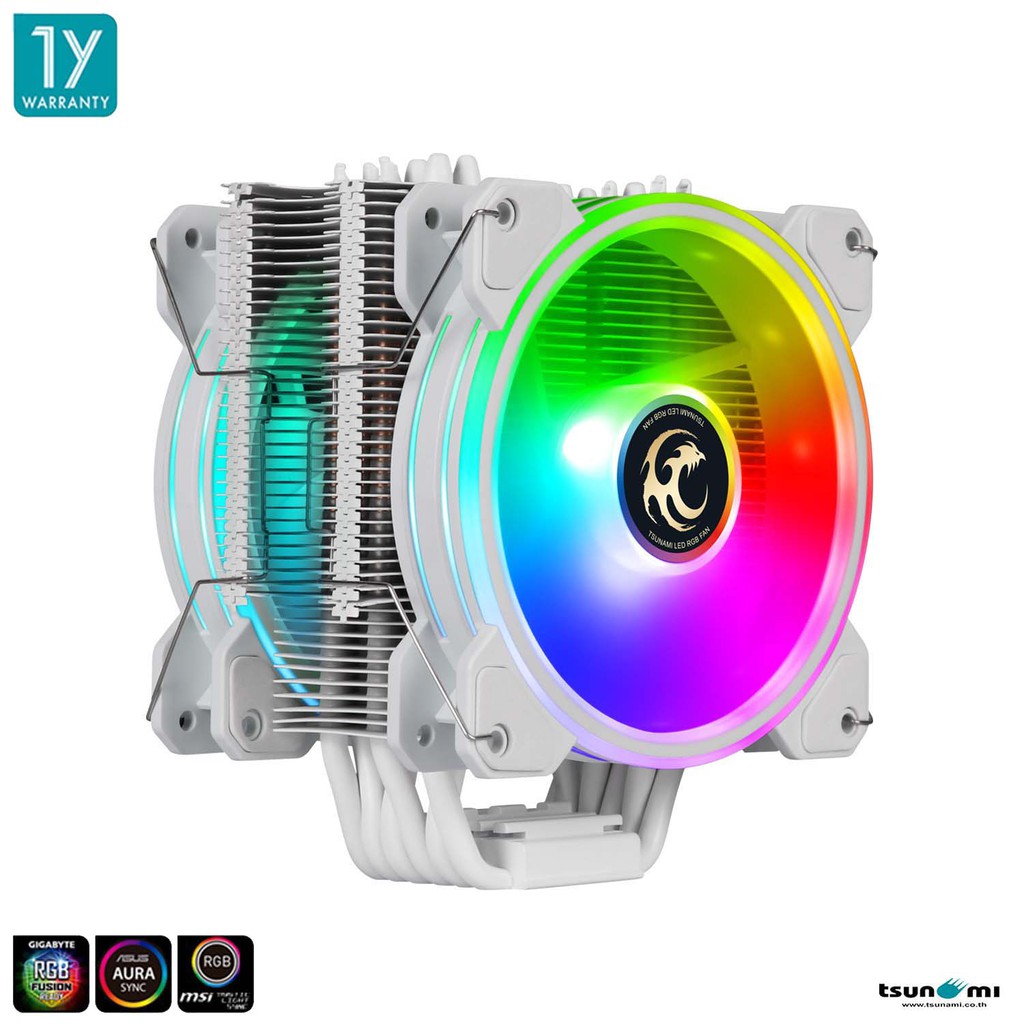ซีพียูคูลเลอร์ Tsunami Protector Series TSS-9100  6 Heatpipe 180W ARGB CPU Cooler (Intel/AMD Compatible)(รับประกันสินค้า 1 ปี)