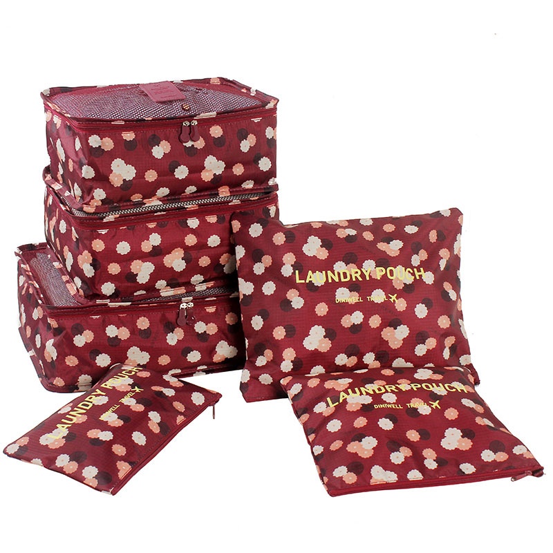 ShopAt.Two[BG6727] กระเป๋าจัดระเบียบ ชุด 6 ชิ้น ถุงจัดระเบียบสำหรับเดินทาง