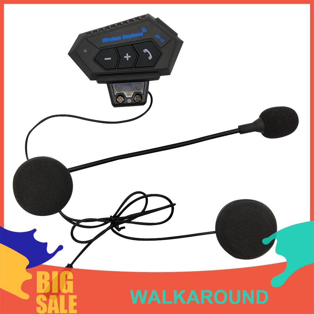 Walkaround Bt12 Csr8635 ชุดหูฟังบลูทูธ V4.0+Edr สําหรับหมวกกันน็อครถจักรยานยนต์