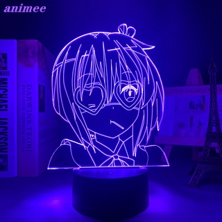 โคมไฟกลางคืน Led รูปการ์ตูนอนิเมะ Love Chunibyo Other Delusions Rikka Takanashi 3d สําหรับตกแต่งห้องนอน ของขวัญวันเกิด