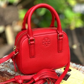 Tory Burch LEATHER SHOULDER BAGS 55382 Liberty Red  Size : 7"(L) x 5.5"(H)