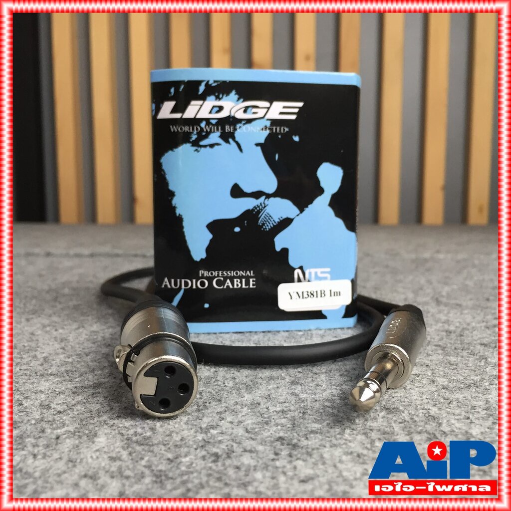1เมตร LIDGE YM381B สาย XLR เมีย PHONE ST สายสัญญาณ สัญญาณ เสียง สายแจ็ค YM381 B YM-381 YM 381 B เอไอ-ไพศาล