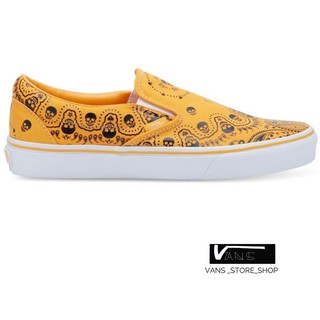 VANS SLIP ON BANDANA SAFFRON TRUE WHITE SNEAKERS สินค้ามีประกันแท้