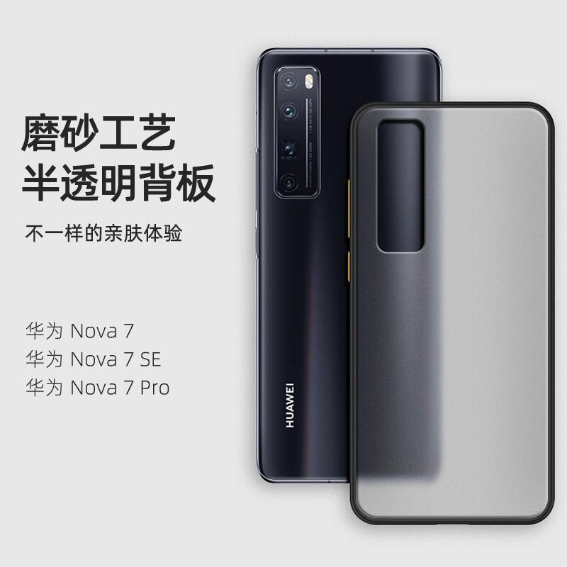 [ส่งจากไทย] เคสกันกระแทก ปุ่มสีผิดด้าน Case Huawei Nova7se เคสโทรศัพท์ ออฟโป้ ขอบนิ่มหลังแข็ง เคส Nova 7SE