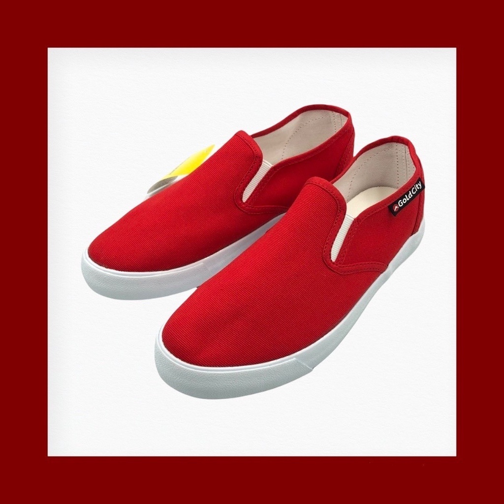 ถูกสุด•ส่งไว•แท้ชัวร์💯Gold city รุ่น 1271 โกลซิตี้รองเท้าผ้าใบสวมSlip-on ทรงสลิปออน(พร้อมกล่อง)