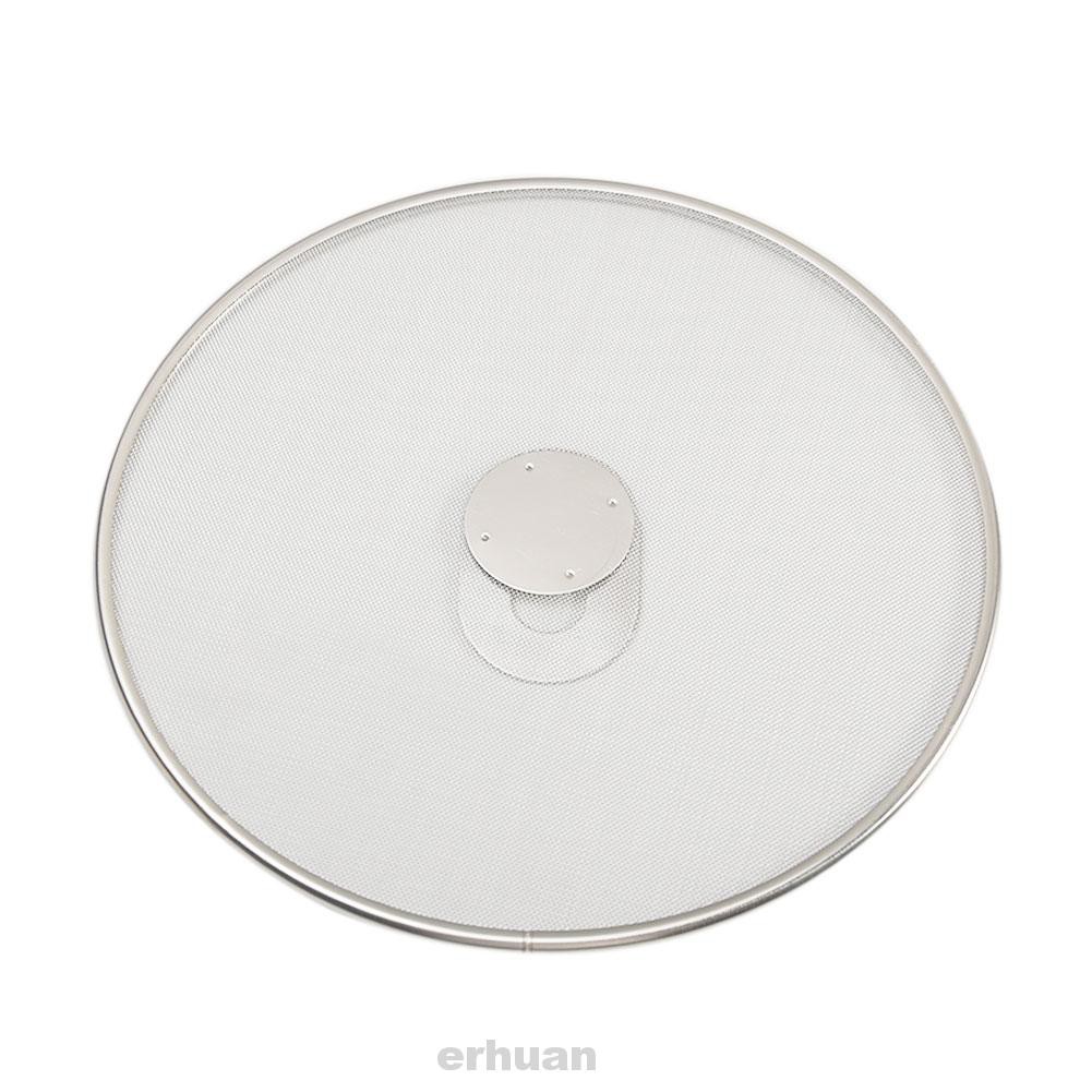 Stainless Steel Splatter Screen Pan Lid Oil Resist Practical Protective