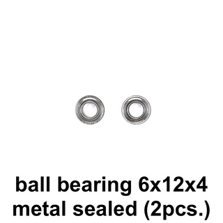 Ball bearing 6x12x4 metal sealed (2pcs.)