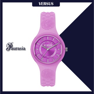 [ของแท้] Versus by Versace นาฬิกาข้อมือ ผู้หญิง รุ่น VERSUS SOQ11-0017 FIRE ISLAND JELLY PURPLE WITH POUCH paurasia