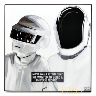 Daft Punk #4 ดาฟท์ พังค์ DJ ดีเจ เพลง อิเล็กทรอนิคส์ EDM รูปภาพ​ติดผนัง pop art กรอบรูป แต่งบ้าน ของขวัญ รูปภาพ