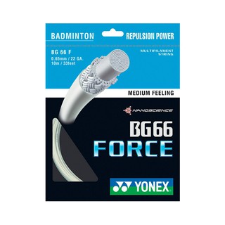 YONEX BG 66 Force เอ็นไม้แบดมินตัน สีโปร่งแสง ไซส์ One Size อุปกรณ์เสริมอื่นๆ ผู้ชาย กีฬา