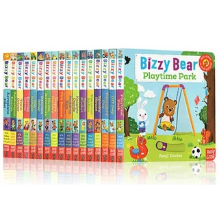 SALE!! ชุด 17 เล่ม Bizzy Bear with Sliders to Push &amp; Pull บอร์ดบุ๊คภาษาอังกฤษ