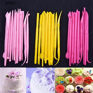 [LOV] Cake Carved 14pcs Fondant Cake Sugar Flower Sculpture Group Shaping Baking Tool PPIN