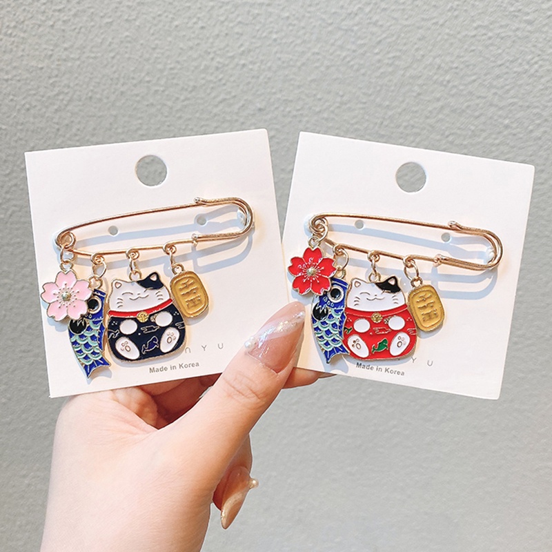 เข็มกลัดรูปแมวญี่ปุ่น ซากุระ เข็มกลัดคนท้อง มีสินค้าพร้อมส่ง เข็มกลัดติดเสื้อ ติดกระเป๋า เครื่องรางนำโชค มีเก็บปลายทาง