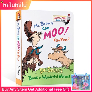 Mr. Brown Can Moo! Can You? Dr. Seusss Book of Wonderful Noises Board book English Activity Books for Kidsหนังสืออังกฤษ