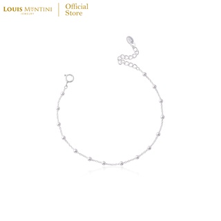 Louis Montini (Jewelry) Sterling Silver 925 Bracelet สร้อยข้อมือเงินแท้ 92.5% สร้อยข้อมือผู้หญิง รูป ลูกกลม– LJBL04