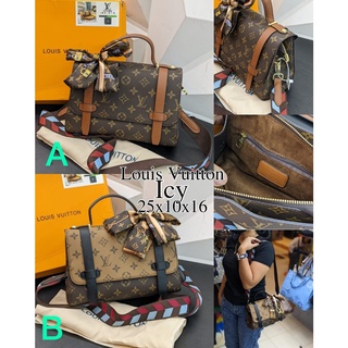 Tas WANITA PORTER SATCHEL TWILLY POSTMAN L V LV SPEEDY SPIDI SPEDY EMBOSS BLACK EMBOSSED LEATHER EMPREINTE 2 STRAP ฟรีกล่อง กระเป๋าสะพายไหล่