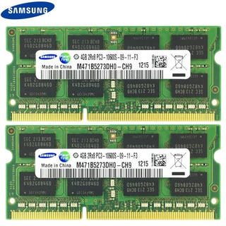 แรมหน่วยความจําแล็ปท็อป โน้ตบุ๊ก Samsung DDR3 4GB 2RX8 1333MHz PC3-10600s 204PIN SO-DIMM