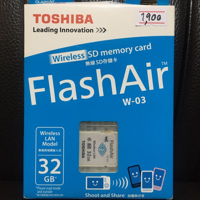 FlashAir Toshiba memory 32GB สภาพดี อดีตศูนย์Toshiba ส่งฟรีครับ