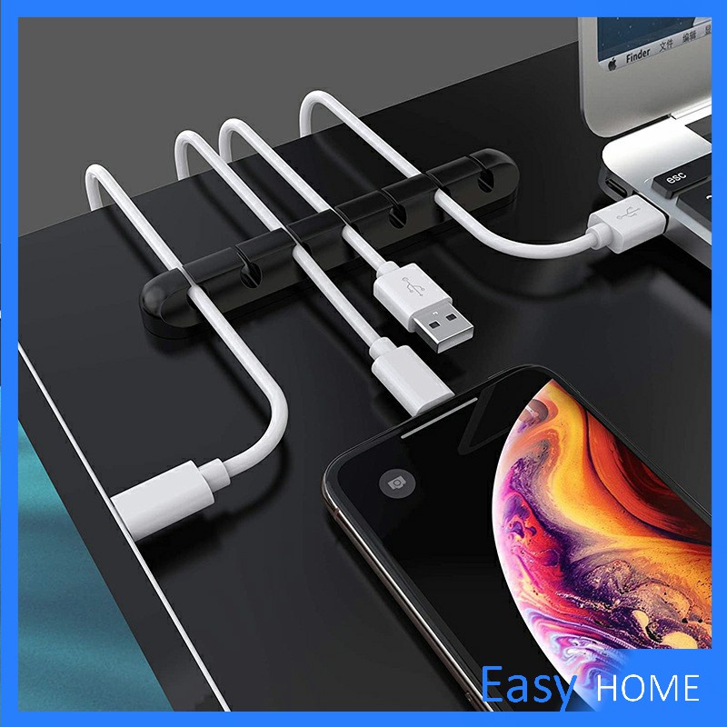 ตัวจัดระเบียบสายเคเบิลข้อมูล ที่ยึดสายไฟ ที่เก็บสายหูฟัง  data cable organizer