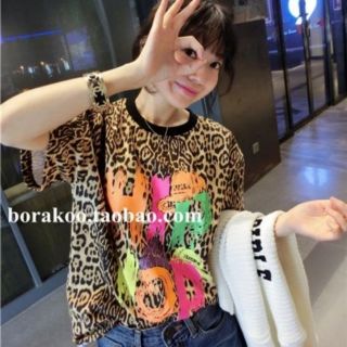 《พร้อมส่ง》 เสื้อยืด Over size ลายเสือ Detail สกรีนตัวอักษร HIP HOP