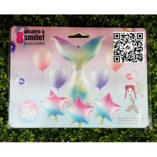 บอลลูนฟรอย.8ชิ้น.(MERMAID)