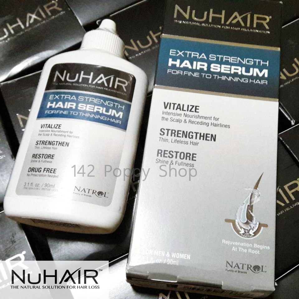 เซร มบำร งผม Nuhair Extra Strength Hair Serum 3 1 Oz 90 Ml