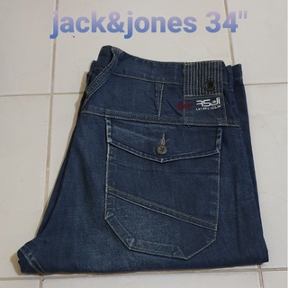 ยีนส์ขาสั้น สภาพ 93% ยี่ห้อ jack&amp;jones เอว 34 นิ้ว