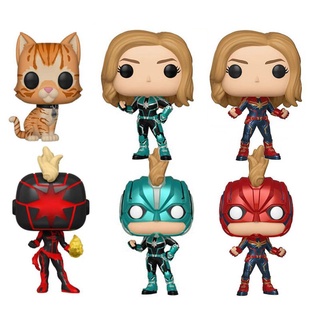 โมเดลตุ๊กตาฟิกเกอร์ Captain Funko Marvel Pop Goose The Cat ของเล่นสําหรับเด็ก