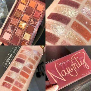 พาเลท​อายแชโดว์​ Huda​moji​ Nude​ Naughty 18​ เฉดสี